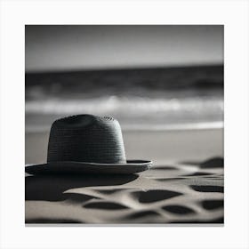 Hat On The Beach Canvas Print