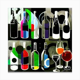 Cocktails Near Me - Wine And Glasses Canvas Print