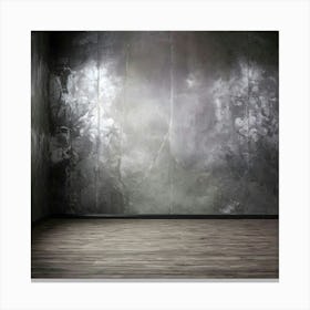 Empty Room With Metal Wall Canvas Print