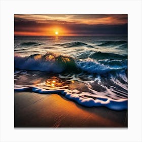 Sunset At The Beach 115 Canvas Print