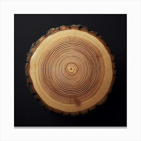 Top View Of A Tree Stump Canvas Print