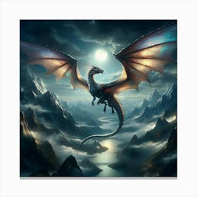 Dragon In The Sky 5 Canvas Print