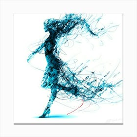 Dance Aesthetic - Dancer In Blue Canvas Print