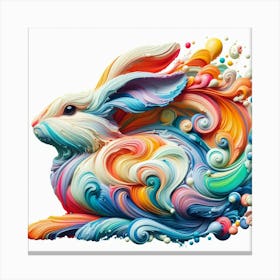 Colorful Bunny Canvas Print