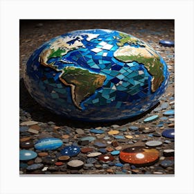 mosaic earth Canvas Print
