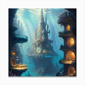 Underwater City Canvas Print