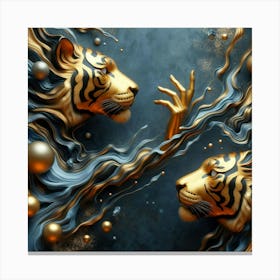 Tiger And Gold Canvas Print