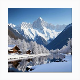 Snowy Mountains In Winter 1 Canvas Print