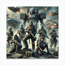 A Sci Fi Character Group Portrait Of The Rogue Van Canvas Print