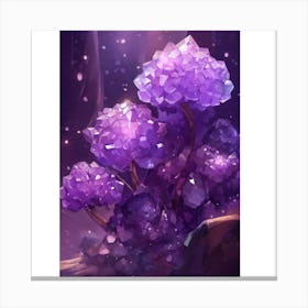 Purple Crystals Canvas Print