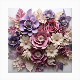 Paper Flower Wall Art 1 Canvas Print