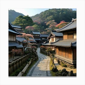 Japanese Village 3 Canvas Print