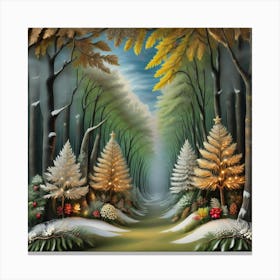 Christmas Path Canvas Print