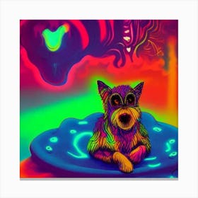 Psychedelic Dog 7 Canvas Print