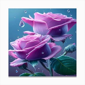 Pink Roses Canvas Print