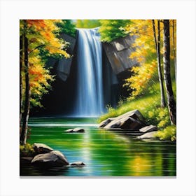 Waterfall In The Woods 1 Canvas Print