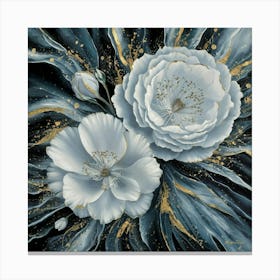 White Flowers 2 Canvas Print