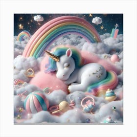 Unicorn In The Clouds 1 Canvas Print