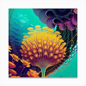 Psychedelic Flower Canvas Print