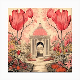 Tulips In The Park Canvas Print