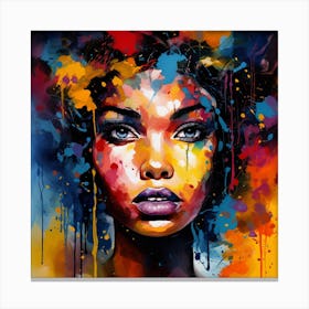 Colorful Woman 1 Canvas Print