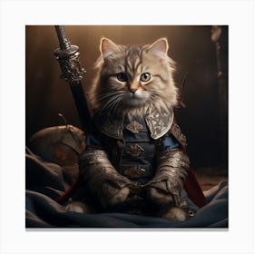 Knight Cat Canvas Print