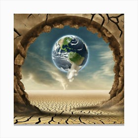 Earth In A Dry Hole Canvas Print