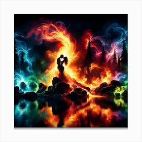 Fire And Water 1 Canvas Print