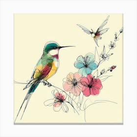 Kolibri Artwork Painting 25 Canvas Print