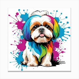 Graffiti Shih Tzu 1 Canvas Print