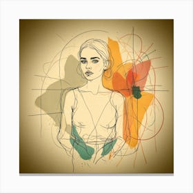 Illustration Of A Woman Canvas Print