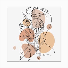 BB Borsa Man Face Art Canvas Print