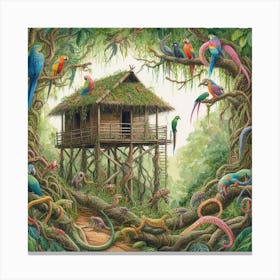 The house in the jungle Canvas Print