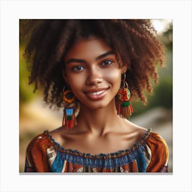 Beautiful African Woman Canvas Print