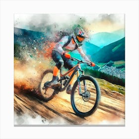 Mountain Biker 1 Canvas Print