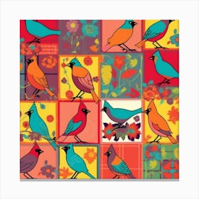 Colorful Birds Canvas Print