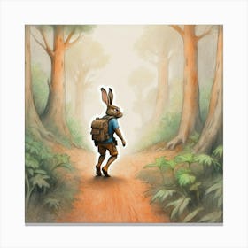 Rabbit In The Woods 10 Canvas Print