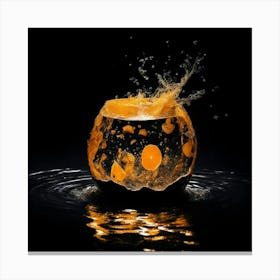 Splashing Oranges Canvas Print