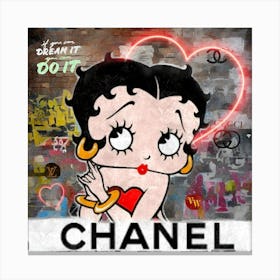 Chanel- Bettty Boop Canvas Print