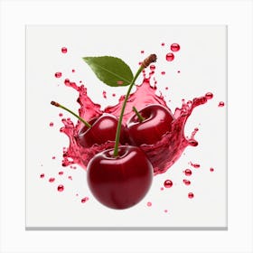 Cherry Splash 2 Canvas Print