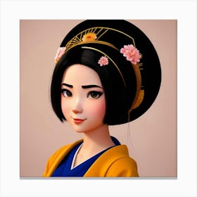 Refined Radiance: The Geisha’s Journey Canvas Print