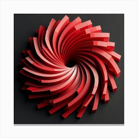 Spiral Red Canvas Print