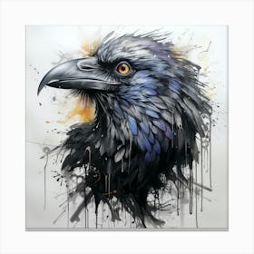 Raven Head Canvas Print