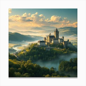 Castle In The Mist Canvas Print