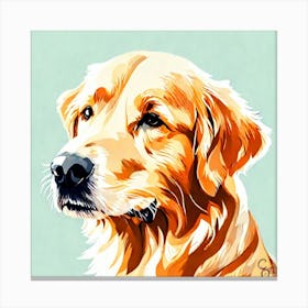 Golden Retriever Painting Canvas Print