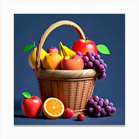 Basket Of Fruit Canvas Print