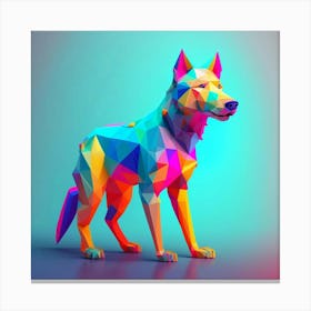 Polygonal Wolf Canvas Print