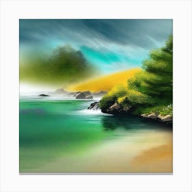 - Beach Painting Canvas Print