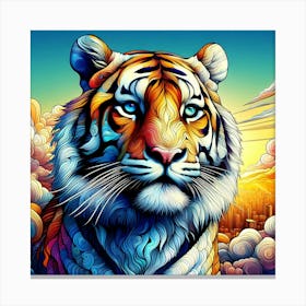 Creative Wild Animal Representation 9 Canvas Print