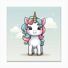 Cute Unicorn 341 Canvas Print